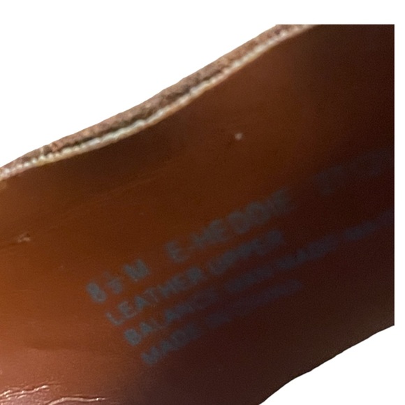 ETIENNE AIGNER VNTG Heddie Slip on Wedge Block Heel Sandals. Brown. Sz.8.5 - Picture 10 of 11